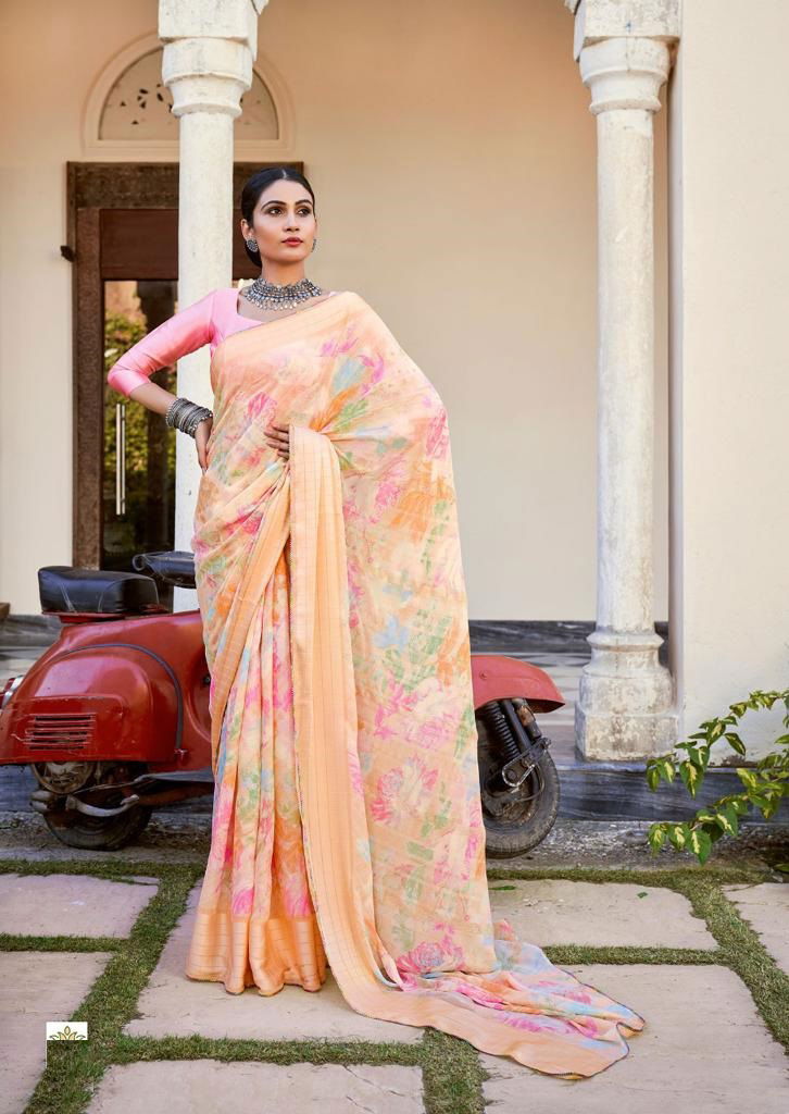 Kashvi Tanvi Fancy Chiffon Printed Ethnic Wear Designer Saree Collection